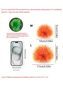 Plantas artificiales decorativas para acuario, ornamentos en miniatura para paisajes, hierba acuática falsa, decoración de pecera, plantas acuáticas de plástico, hierba acuática artificial de plástico, racimo de hierba, decoración de paisajismo para pecera, ornamentos en miniatura para paisaje acuático, decoración de hierba acuática y flores pequeñas falsas, fácil mantenimiento