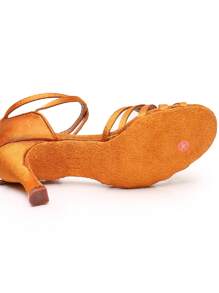 1 Pair Women's 7cm High Heel Latin Dance Shoes, Soft Bottom Dancing Shoes For Adults, Professional Latin Dance Shoes For Parties And Festivals
