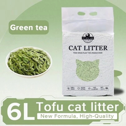 DDCAQIOUA Tofu kattenbakvulling, geurloze en natuurlijke, doorspoelbare losse kattenbakvulling van tofu, geurverdrijvende kattenbakvulling met geur, schoonmaakproducten voor huisdieren, Gatti, Lettiera Per Gatti