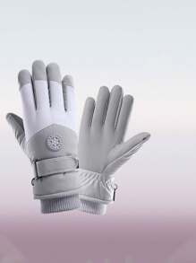 Gants de ski d'hiver femme, doublure thermique, épais, écran tactile, coupe-vent, imperméable, gants chauds pour le cyclisme et les activités de neige