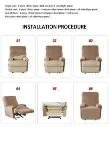 Milk Silk Solid Stretch Universal Sofa Cover Set, Modern Simple Home Living Room Bedroom Massage Chair Cover, Dust Proof, Dirt Resistant, Anti-Cat Scratch - Black - View 3