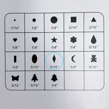 1PC Rubber-Coated Hole Punching Pliers, Hand-Held Punching Machine, Round/Square/Triangle/Heart/Star/Flower/Water Drop/Rectangle/Oval/Rhombus/Moon/Bear/Butterfly/Tree/Bell Hole DIY, Manual Small Metal Puncher, Stationery, Paper Loose-Leaf Handmade, Multiple Patterns, Ideal Gift