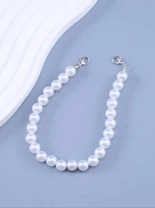 1pc Elegant Pearl Beaded Hat Chain Accessory For Baseball Cap (Color Assorted, Hat Not Included)