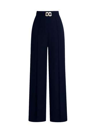 Women's High Waist Straight Leg Pants, Suitable For Commuting, Business, Casual Wear, New Arrival For Christmas, New Year, Spring Season