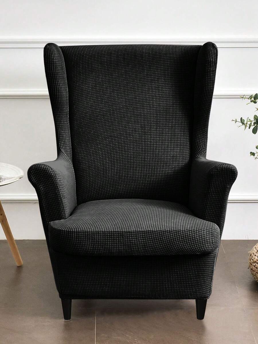 1 szt. Jacquard Sherpa anty-brudny anty-kurz anty-koci pazur tygrys nadruk fotel uszak pokrowiec, odpowiedni do domu sypialnia salon jadalnia - Czarne - Zobacz 1