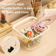 1 pieza Caja de almacenamiento de accesorios para el cabello de lujo y de moda para niñas, organizador de acrílico transparente para pinzas para el cabello, lazos para el cabello y diademas, joyero, estuche, soporte para brochas de maquillaje, soporte para brochas, organizador de perfumes, bolsa de almacenamiento, regalos para mujeres, regalos de Navidad, ideas de regalos para mujeres, decoración de habitación - Multicolor - Ver 10
