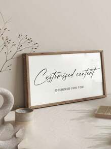 1pc Unframed Custom Quote Sign Wall Arts , Designed For You ,Personalized Wood Framed Sign , Custom Wall Art , Personalized Signs Poster, Valentine's Day, Valentine's Day Decor Gifts Birthday Graduation,Home Refresh,Multi-Functional, ,Ornamental,Reusable,Exquisite,Stylish,High-Quality,Colorful,Modern,Custom,Personalized,Unique,Ideal Gifts For Him,Ideal Gifts For Her,Boyfriend,Dad,Girlfriend,Mom,Family,Friends,Tea Room,Home,Garden,Office,For Anniversaries,For Valentine's Day,For Mother's Day,For Birthdays,For Father's Day,For Graduation,For Weddings,For Housewarming