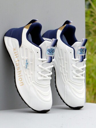 Calzado para hombre, zapatos deportivos antideslizantes y ligeros con bloques de color, de corte bajo, cómodos y de malla para correr, apropiados para usar en el parque al aire libre y hacer ejercicio en todas las estaciones