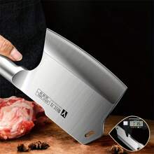 An Excellent Kitchen Bone Cutting And Meat Cutting Knife, With A Non Slip Handle, Heavy-Duty Stainless Steel High Hardness Household Bone Cutting Knife, Precision Stainless Steel Pointed Knife, Chef's Meat Shop Commercial Meat Knife, Heavy-Duty Axe - 銀色 - 查看 9