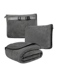 1PC 2 In 1 Throw Pillow Quilt,Airplane Blanket,Super Soft Travel Blanket - Multicolor - View 3