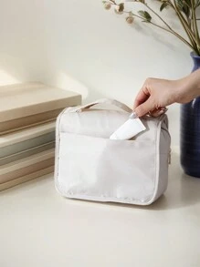 1pc Multifunctional Cosmetic Organizer Bag, Waterproof Travel Toiletry Bag, Hanging Bathroom Storage Bag, Makeup Brush Holder, Accessory Case, Suitable For Cosmetics, Electronics, Clothes, Shoes, Skincare Products Summer Travel, Vacation Home Bathroom Decor Holiday Makeup Organizer Bathroom Accessories Back To School