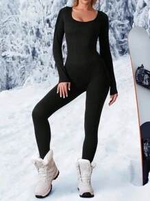 Traje de esquí de invierno para mujeres, ropa de Navidad y Acción de Gracias, conjunto deportivo de manga larga y cálido, mono, ropa interior térmica sin costuras y funcional para esquiar, ropa de invierno para mujeres, chándal, ropa interior térmica de forro polar, conjunto de ropa interior para clima frío y trajes de esquí