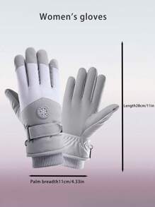 Gants de ski d'hiver femme, doublure thermique, épais, écran tactile, coupe-vent, imperméable, gants chauds pour le cyclisme et les activités de neige