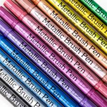 GuangNa 12/24 Colors Dual Tips Metallic Waterproof Permanent Paint Marker Pens For DIY Epoxy Resin Mold Drawing Craft Graffiti Art Supplies