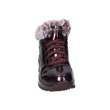 Skechers Damskie zimowe botki Skechers Uno Rugged Fiesty – Burgundowe botki powlekane – Sznurowane botki – Z Shearling – Na zimę – Średni klin – Model 168126-BURG