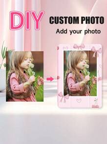 Customized Photo IPad Protective Case & Bow Leather Sleeve Compatible With IPad 10.2, IPad Pro 11-In.(M4)-2024, Tab S7/S8 11 Inch, Tab A7 Lite 8.7 Inch, Support Sleep/Wake, Stylus Slot, Ideal For Newborn, Kids, Family, Christmas, New Year Gift