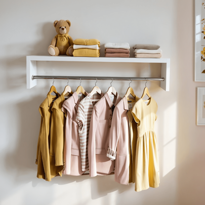 Cabideiro De Parede Arara Suspensa Organizador Roupas Aéreo Quarto Loja Closet Multiuso Cabides Organizador