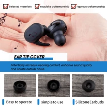 50 Pcs Black Earbuds Earpiece In Ear Buds Tip Cover Replacement - Black - View 7