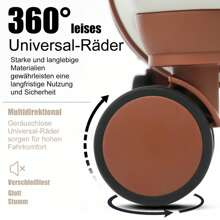 Sweiko Sweiko Walizka z twardą skorupą, walizka na kółkach, walizka podróżna, bagaż podręczny na 4 kołach, materiał ABS, zamek celny TSA, 43*27*66, (niebieski królewski + brązowy)