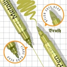 GuangNa 12/24 Colors Dual Tips Metallic Waterproof Permanent Paint Marker Pens For DIY Epoxy Resin Mold Drawing Craft Graffiti Art Supplies