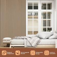 Herrselsam 2x paneles acústicos de madera 120x60cm paneles de pared hechos de chapa de madera y fieltro, paneles de madera de roble, paneles de pared de madera para decoración de paredes interiores de estudio y hogar - cobertura de área grande