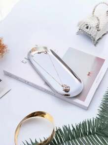 1 pezzo Vassoio portabigiotteria in acciaio inossidabile, vassoio da riporre anelli, orecchini e oggetti di bigiotteria, colore oro o argento, vassoio da appendere, stile scandinavo, accessorio metallico per pastry, utile per il ritorno a scuola