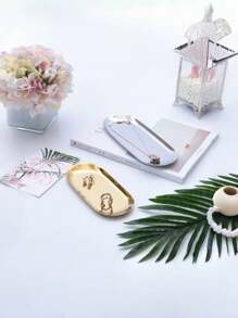 1 pezzo Vassoio portabigiotteria in acciaio inossidabile, vassoio da riporre anelli, orecchini e oggetti di bigiotteria, colore oro o argento, vassoio da appendere, stile scandinavo, accessorio metallico per pastry, utile per il ritorno a scuola