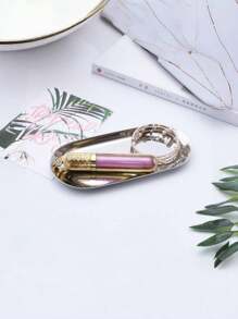 1 pezzo Vassoio portabigiotteria in acciaio inossidabile, vassoio da riporre anelli, orecchini e oggetti di bigiotteria, colore oro o argento, vassoio da appendere, stile scandinavo, accessorio metallico per pastry, utile per il ritorno a scuola