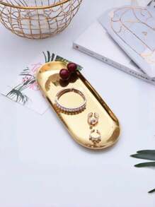 1 pezzo Vassoio portabigiotteria in acciaio inossidabile, vassoio da riporre anelli, orecchini e oggetti di bigiotteria, colore oro o argento, vassoio da appendere, stile scandinavo, accessorio metallico per pastry, utile per il ritorno a scuola