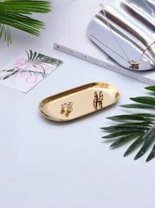 1 pezzo Vassoio portabigiotteria in acciaio inossidabile, vassoio da riporre anelli, orecchini e oggetti di bigiotteria, colore oro o argento, vassoio da appendere, stile scandinavo, accessorio metallico per pastry, utile per il ritorno a scuola