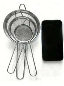 Stainless Steel Strainer - Fine Mesh Kitchen Strainer, Multipurpose Food Colander For Frying, Pasta, Juice, Flour, Tea, Soy Milk - Essential Kitchen Tool - Silver - View 5