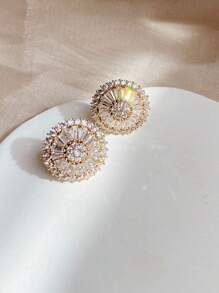 Brinco pizza Zircônia Noiva Madrinha Delicado Festa brilhante Luxe