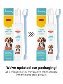 GJYC PET Kit Avanzado De Cuidado Dental Para Mascotas | Contiene Pasta De Dientes, Cepillo De Dientes Y Cepillo De Dedo | Reduce La Placa Y La Acumulación De Sarro | Seguro Para Cachorros, Kit De 3 Piezas, Sabor A Leche