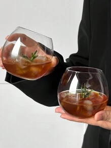 1pc极简拿铁咖啡玻璃杯牛奶杯家用水杯喝水杯夏季冷饮杯返校