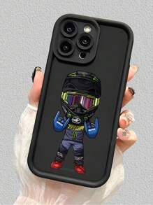 1 szt. Etui na telefon z nadrukiem motocyklowym z kreskówkowym motywem, kompatybilne z 'em, kompatybilne z modelami 'a, najlepszy prezent dla przyjaciół, rodziny i dziewczyny