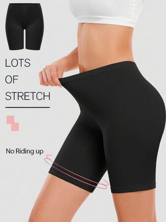 1 件女式高腰舒适运动瑜伽短裤、高弹力光滑三角裤、健身平角短裤