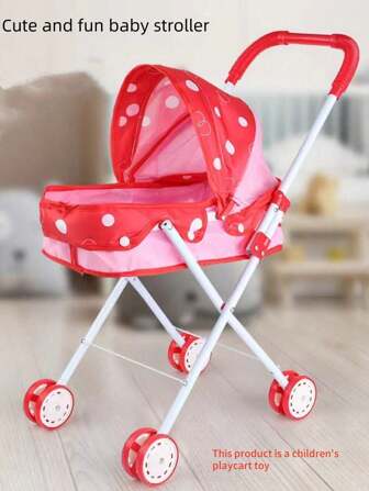 1 pieza Carrito de juguete para niños y niñas, plegable, puede sostener muñecas, adecuado para juego de roles en dormitorios, salas de estar y al aire libre en Acción de Gracias, Halloween, muñecas de silicona Blythe