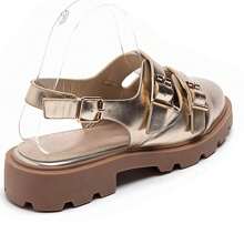 Buckle Sandals With Thick Soles For Daily Wear - Gold - View 4