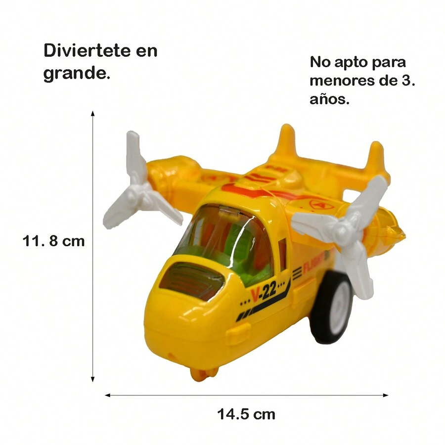 Avión de fricción. 1 pieza, con luces