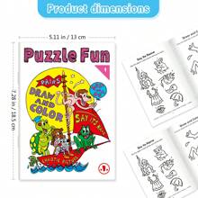 1 Set Of 4 English Language Children's Brain Teaser Game Books, Different Books To Improve Kids' Memory And Hands-On Ability, Perfect As Christmas, Thanksgiving, New Year Gifts For Fun And Game Play - Multicolor - View 4