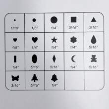 1PC Rubber-Coated Hole Punching Pliers, Hand-Held Punching Machine, Round/Square/Triangle/Heart/Star/Flower/Water Drop/Rectangle/Oval/Rhombus/Moon/Bear/Butterfly/Tree/Bell Hole DIY, Manual Small Metal Puncher, Stationery, Paper Loose-Leaf Handmade, Multiple Patterns, Ideal Gift