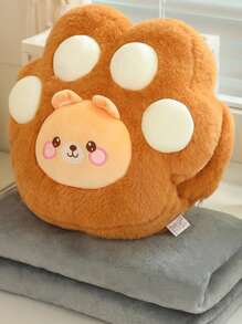 Cat Paw Shaped Pillow With Hand Warmer Insert, Soft Plush For Napping, Students & Girls Dorm - Multicolor - View 16