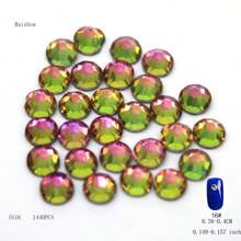 288 piezas/1440 piezas Rhinestones fluorescentes SS6-SS16 neón, cristal brillante súper Strass de vidrio para aplicar con plancha en telas, prendas y decoración de uñas DIY