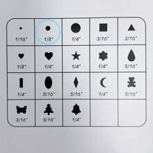 1PC Rubber-Coated Hole Punching Pliers, Hand-Held Punching Machine, Round/Square/Triangle/Heart/Star/Flower/Water Drop/Rectangle/Oval/Rhombus/Moon/Bear/Butterfly/Tree/Bell Hole DIY, Manual Small Metal Puncher, Stationery, Paper Loose-Leaf Handmade, Multiple Patterns, Ideal Gift