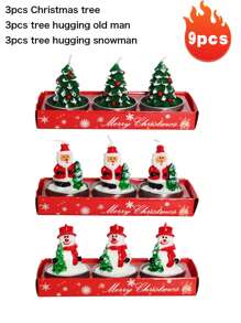 Christmas Candle Set: Carnival Romantic Ornaments Christmas Small Candle Light Gift Gift, Home Holiday Decorations - Smoke-Free, No Batteries Required, Made Of Wax