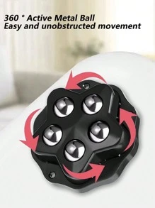 4pcs/Set Self-Adhesive Swivel Casters, Multi-Directional Rotating Casters, Universal Wheels, 360 Degree Rotation, Convenient For Moving Any Items! Stainless Steel Self-Adhesive Universal Casters With Ball Bearings, Suitable For Under-Bed Storage Boxes And Cabinets