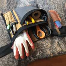 Tool Bag Waist Tool Pouch Electrician's Pouch With Pockets Adjustable Belt For Electricians Carpenters Gardeners Construction Workers