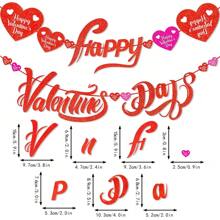 Decoración del Día de San Valentín: Banderines colgantes, Pequeñas banderas desplegables, Decoración escenográfica, Artículos para fiestas, Accesorios de regalo - Multicolor - Ver 11