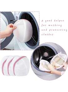 1pc Premium Bra Laundry Bag - Protective Mesh Washing Bag For Delicates - Prevents Entanglement, Deformation, And Color Rubbing, Fully Safeguards Your Intimate Apparel,Spring,Minimalist,Summer Tops - Multicolor - View 10