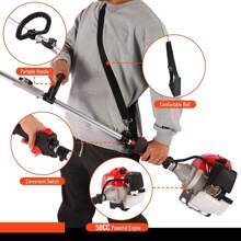 58CC Pole Saw Gas Powered, 2-Cycle Gas Pole Chain Saw 16-Foot Extendable Reach 11.5-Inch Cutting Bar Long Tree Trimmer Gas Pole Saws For Tree Trimming, Branches Pruning,Garden Tools